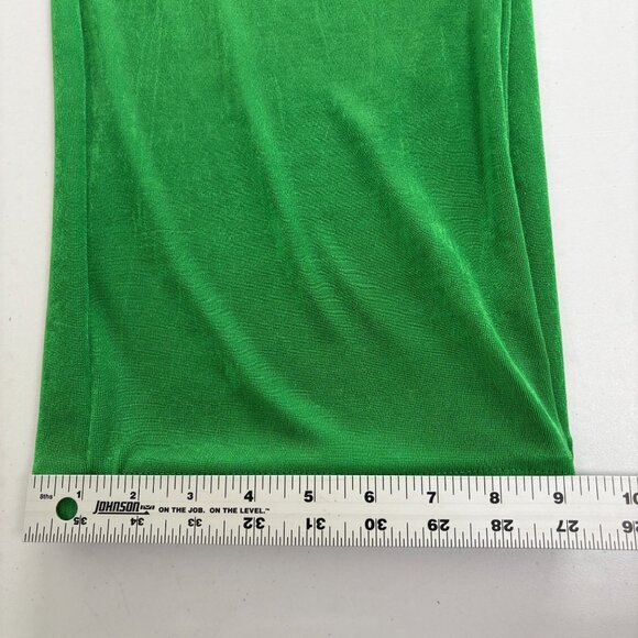 Chicos Travelers Pants Size 3 US 16 18 Green Slinky Pull On Elastic Straight Leg - Picture 8 of 8